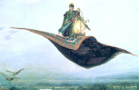 Detail from Riding a Flying Carpet, by Viktor Vasnetsov, 1880